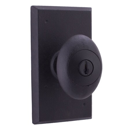 Weslock Durham Square Entry Lock Adjustable Latch and Full Lip Strike Black 07340M2M2SL23